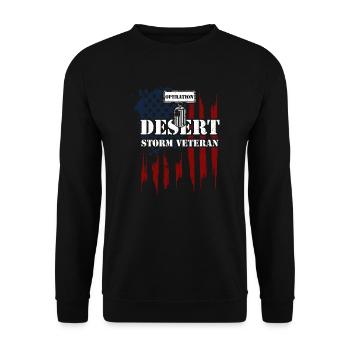Operation Desert Storm Veteran - Unisex Pullover - Schwarz - Vorne - Alina (178cm) & Michal (187cm)