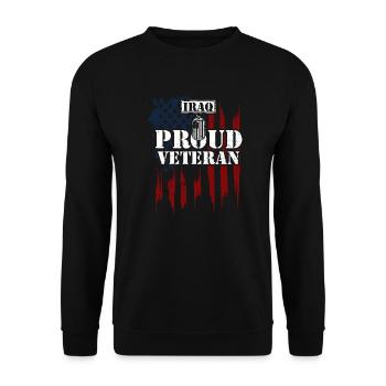 Iraq Proud Veteran - Veteran - Unisex Pullover - Schwarz - Vorne - Alina (178cm) & Michal (187cm)