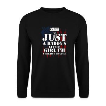 I'm Not Just A Daddy's Little Gi... - Unisex Pullover - Schwarz - Vorne - Alina (178cm) & Michal (187cm)