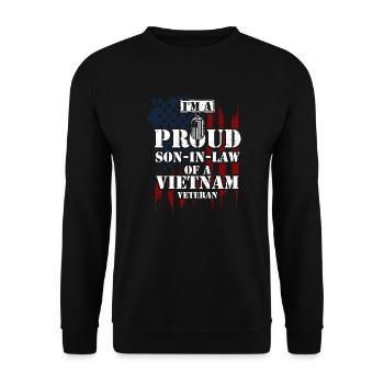 I'm A Proud Son-In-Law Of A Viet... - Unisex Pullover - Schwarz - Vorne - Alina (178cm) & Michal (187cm)