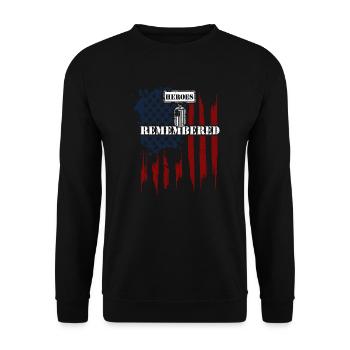 Heroes Remembered - Veteran - Unisex Sweatshirt - black - Front - Alina (178cm) & Michal (187cm)