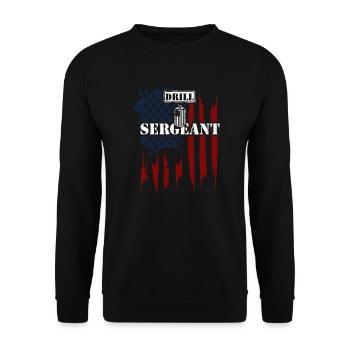 Drill Sergeant - Veteran - Unisex Sweatshirt - black - Front - Alina (178cm) & Michal (187cm)