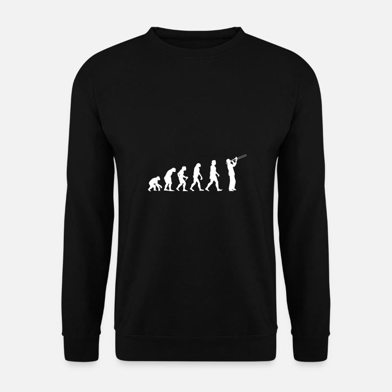 Evolution Posaune Musiker Posaunist Geschenkidee - Unisex Pullover - Schwarz
