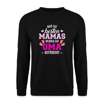 Oma - Unisex Pullover - Schwarz - Vorne - Alina (178cm) & Michal (187cm)