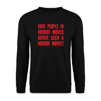 Horror Movies - Unisex Sweatshirt - black - Front - Alina (178cm) & Michal (187cm)