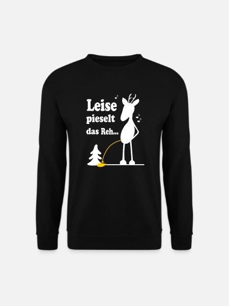 Weihnachtslied Schnee Reh - Unisex Pullover - Schwarz