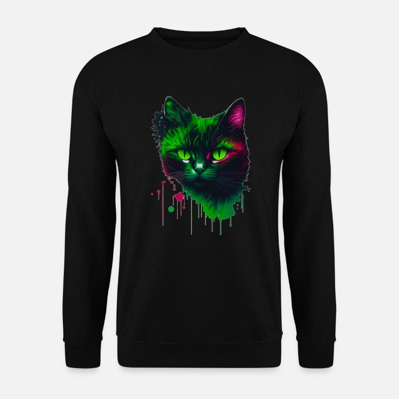 Schwarze Katze - Unisex Pullover - Schwarz