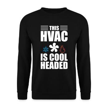 Lustiger HVAC-Techniker HVAC-Installateur - Unisex Pullover - Schwarz - Vorne - Alina (178cm) & Michal (187cm)