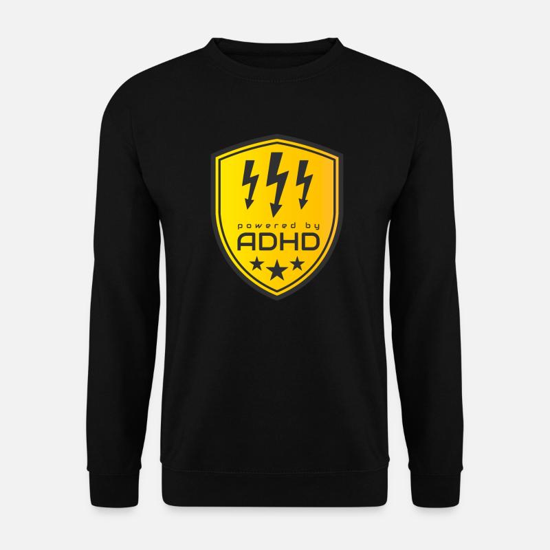 Powered By ADHD - Unisex Sweatshirt - black
