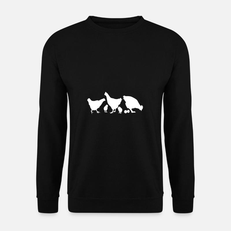 Hühner - Unisex Pullover - Schwarz