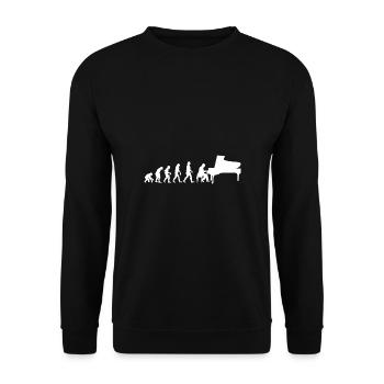 Cadeau de piano de joueur de piano Evolution pianiste - Sweat-shirt Unisexe - noir - Devant - Alina (178cm) & Michal (187cm)