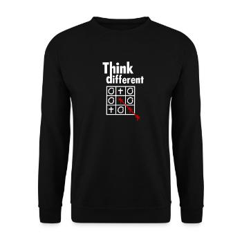 Pensez différent B - Sweat-shirt Unisexe - noir - Devant - Alina (178cm) & Michal (187cm)