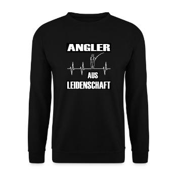 Angeln - Unisex Pullover - Schwarz - Vorne - Alina (178cm) & Michal (187cm)
