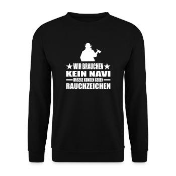 Feuerwehr - Unisex Pullover - Schwarz - Vorne - Alina (178cm) & Michal (187cm)