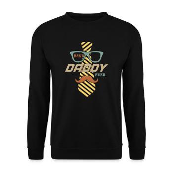 Dictons et blagues de papa - Mon père le super-héros - Sweat-shirt Unisexe - noir - Devant - Alina (178cm) & Michal (187cm)