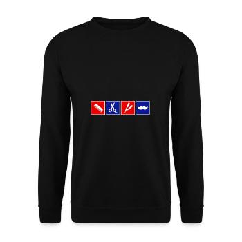 Barber - Unisex Pullover - Schwarz - Vorne - Alina (178cm) & Michal (187cm)
