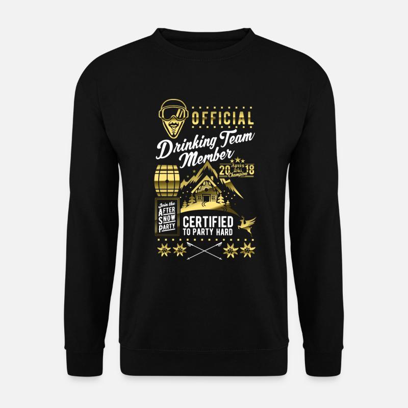 Membre de l’équipe de consommation d’après-ski Or - Sweat-shirt Unisexe - noir
