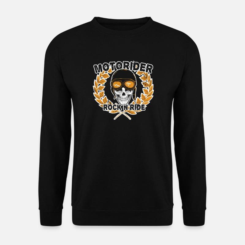 MOTORIDER RIDER ROCK RIDE DIE MOTORRAD BIKER MOTIV - Unisex Pullover - Schwarz