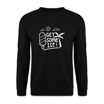 HOLT SICH EIS AM STIEL PALMEN STRAND URLAUB MOTIVE - Unisex Pullover - Schwarz - Vorne - Alina (178cm) & Michal (187cm)