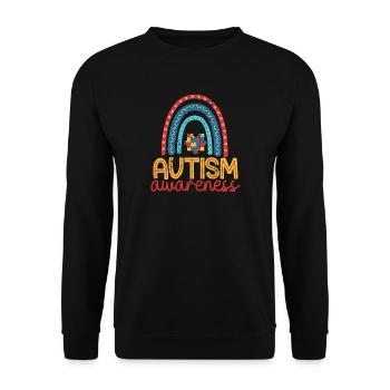 TDAH AUTISTE HANDICAPÉ SYNDROME AMOUREUX CONSCIENT DIRE - Sweat-shirt Unisexe - noir - Devant - Alina (178cm) & Michal (187cm)