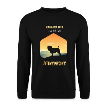 Chiens Affenpinscher - Sweat-shirt Unisexe - noir - Devant - Alina (178cm) & Michal (187cm)
