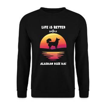 Quai de trèfle de l’Alaska - Sweat-shirt Unisexe - noir - Devant - Alina (178cm) & Michal (187cm)