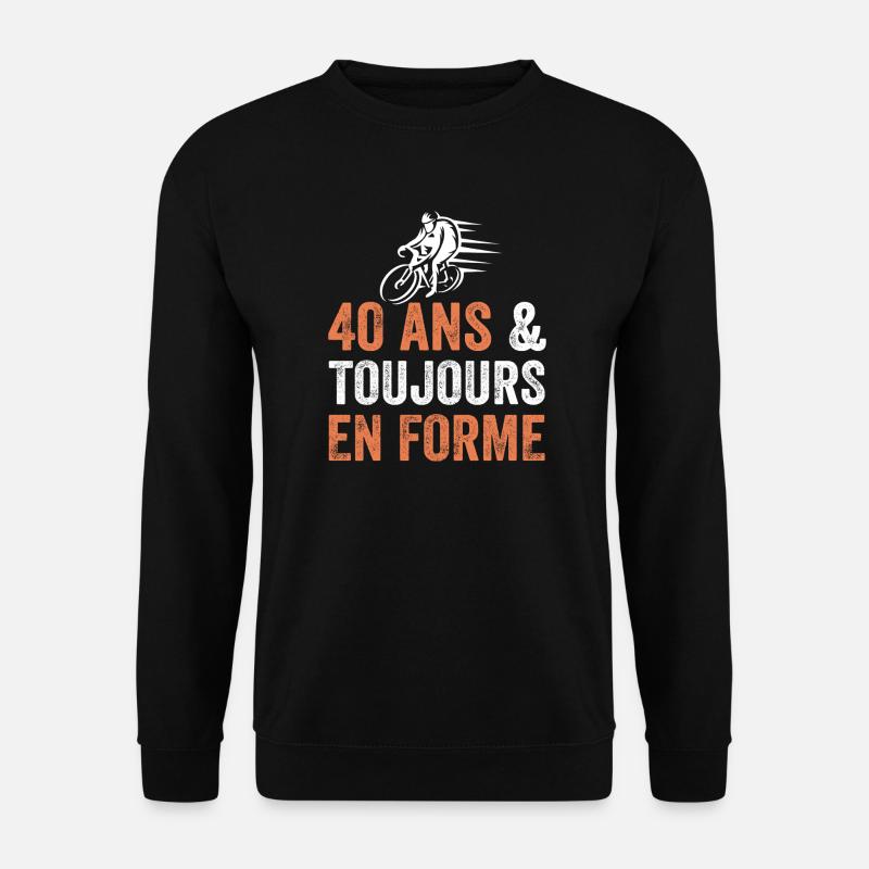 40th anniversary gift Bicycle - Unisex Sweatshirt - black