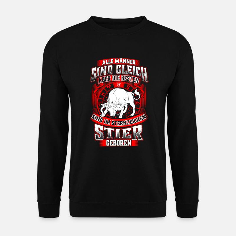 Stier Sternzeichen Geburtstag Geburt - Unisex Pullover - Schwarz