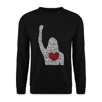 Journée internationale de la femme Féministe LGTBQ - Sweat-shirt Unisexe - noir - Devant - Alina (178cm) & Michal (187cm)