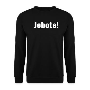 Balkan - Saying - Jebote - Unisex Sweatshirt - black - Front - Alina (178cm) & Michal (187cm)