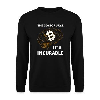 Bitcoin BTC Crypto Blockchain Coin d’échange de pièces - Sweat-shirt Unisexe - noir - Devant - Alina (178cm) & Michal (187cm)