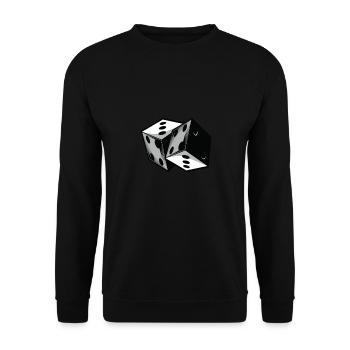 Dice dice - Unisex Sweatshirt - black - Front - Alina (178cm) & Michal (187cm)