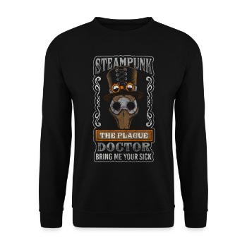 Mechanical Victorian Gears - Unisex Sweatshirt - black - Front - Alina (178cm) & Michal (187cm)