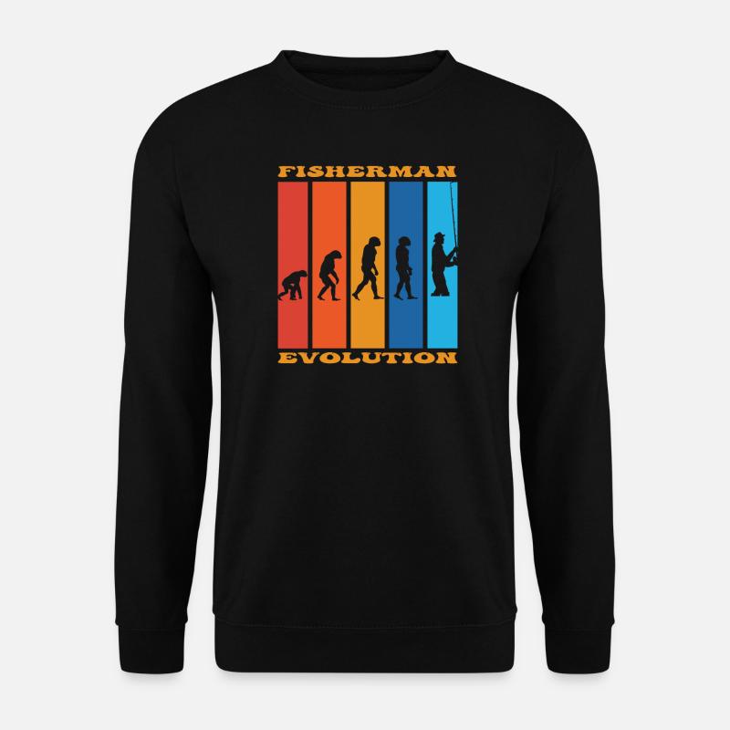 Évolution des pêcheurs - Sweat-shirt Unisexe - noir