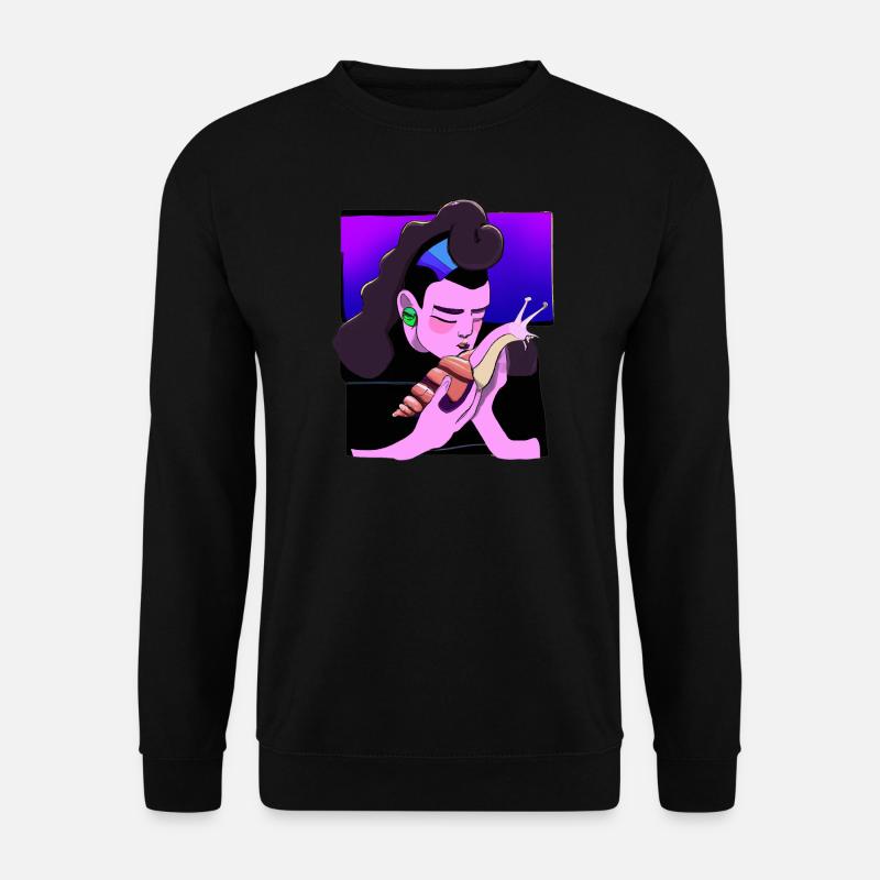 Passionskuss einer Schnecke - Unisex Pullover - Schwarz
