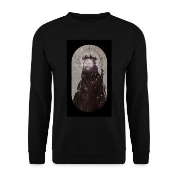 Totenkopf Geist mystisch - Unisex Pullover - Schwarz - Vorne - Alina (178cm) & Michal (187cm)