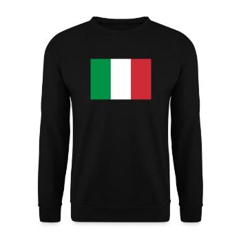 Italien Flagge Fahne Italia - Unisex Pullover - Schwarz - Vorne - Alina (178cm) & Michal (187cm)