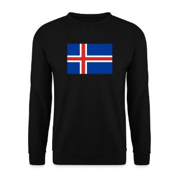 Drapeau islandais drapeau islandais Reykjavik Vikings - Sweat-shirt Unisexe - noir - Devant - Alina (178cm) & Michal (187cm)