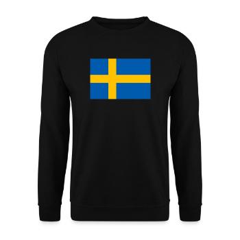 Schweden Flagge Fahne schwedisch - Unisex Pullover - Schwarz - Vorne - Alina (178cm) & Michal (187cm)