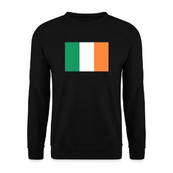 Irland irisch Flagge Fahne - Unisex Pullover - Schwarz - Vorne - Alina (178cm) & Michal (187cm)