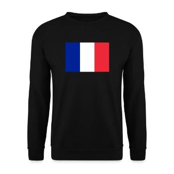 Frankreich französisch Flagge Fahne - Unisex Pullover - Schwarz - Vorne - Alina (178cm) & Michal (187cm)