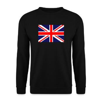Großbritannien britisch Flagge Fahne - Unisex Pullover - Schwarz - Vorne - Alina (178cm) & Michal (187cm)