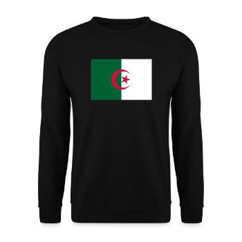 Algeria Algerian Flag Flag - Unisex Sweatshirt - black - Front - Alina (178cm) & Michal (187cm)