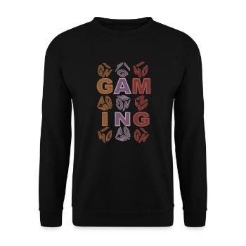 Gaming-colorful-scene - Unisex Pullover - Schwarz - Vorne - Alina (178cm) & Michal (187cm)