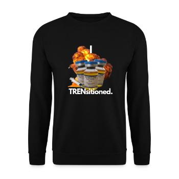 I TRENsitioned - Unisex Sweatshirt - black - Front - Alina (178cm) & Michal (187cm)