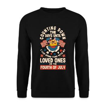 I can spend time with my loved ones on the Fourth - Unisex Pullover - Schwarz - Vorne - Alina (178cm) & Michal (187cm)