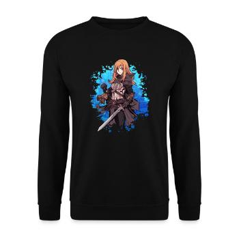 Fantasy RPG Game Anime Character - Chemise Anime - Sweat-shirt Unisexe - noir - Devant - Alina (178cm) & Michal (187cm)