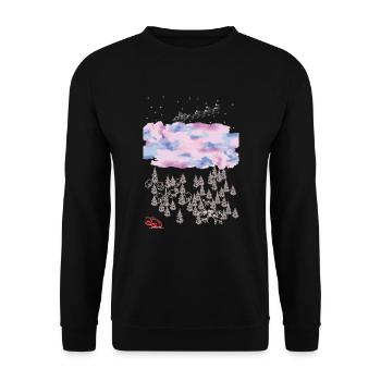 Designer T-Shirt ORIGINAL PAUKNER GRNA - Unisex Pullover - Schwarz - Vorne - Alina (178cm) & Michal (187cm)