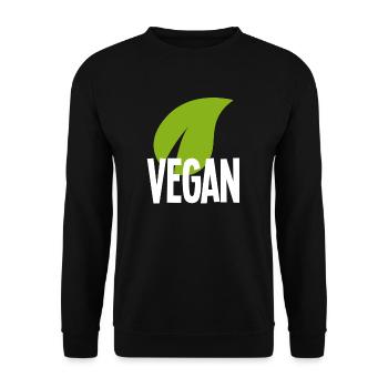 Vegan Shirt - Unisex Sweatshirt - black - Front - Alina (178cm) & Michal (187cm)