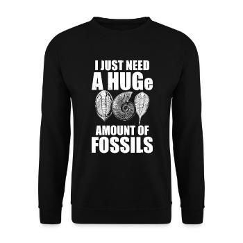 Fossil collectors | Geologists Fossils Gift Idea - Unisex Sweatshirt - black - Front - Alina (178cm) & Michal (187cm)